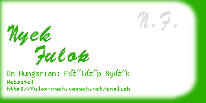 nyek fulop business card